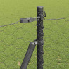 Słupek ogrodzeniowy. Szary 10 x 1,5 m (siatka 50 mm) Stal i PVC