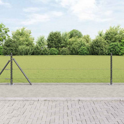 Słupek ogrodzeniowy. Szary 25 x 0,5 m (siatka 13 mm) Stal