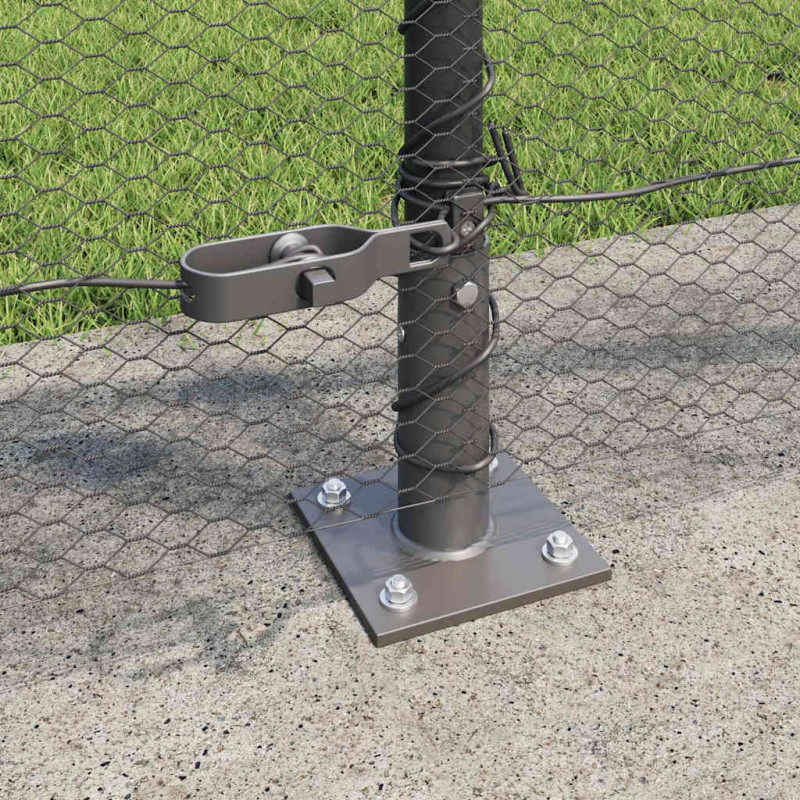 Słupek ogrodzeniowy. Szary 25 x 1 m (siatka 13 mm) Stal