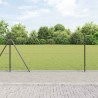 Słupek ogrodzeniowy. Szary 25 x 1 m (25 mm siatka) Stal