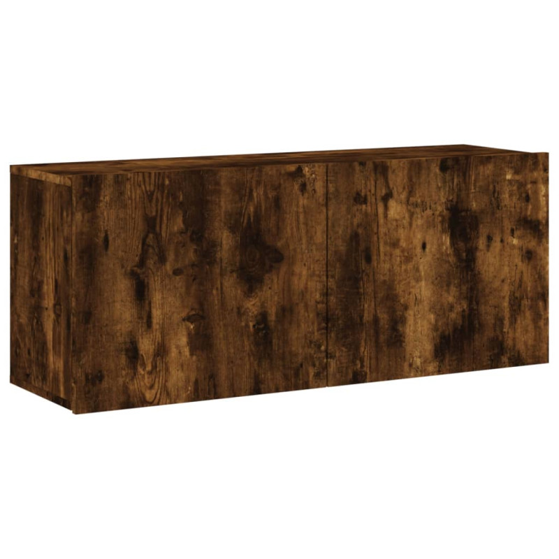 Szafka pod telewizor, ścienna, przydymiony dąb, 100x30x41 cm