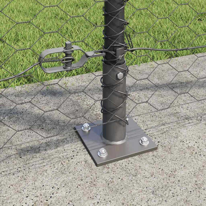 Słupek ogrodzeniowy. Szary 25 x 1,2 m (siatka 36 mm) Stal