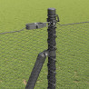 Słupek ogrodzeniowy. Szary 25 x 1,4 m (siatka 13 mm) Stal i PVC