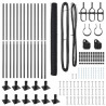 Słupek ogrodzeniowy. Szary 25 x 1,4 m (siatka 36 mm) Stal i PVC