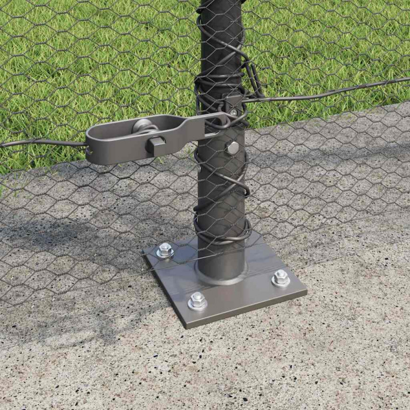 Słupek ogrodzeniowy. Szary 25 x 1,5 m (siatka 13 mm) Stal