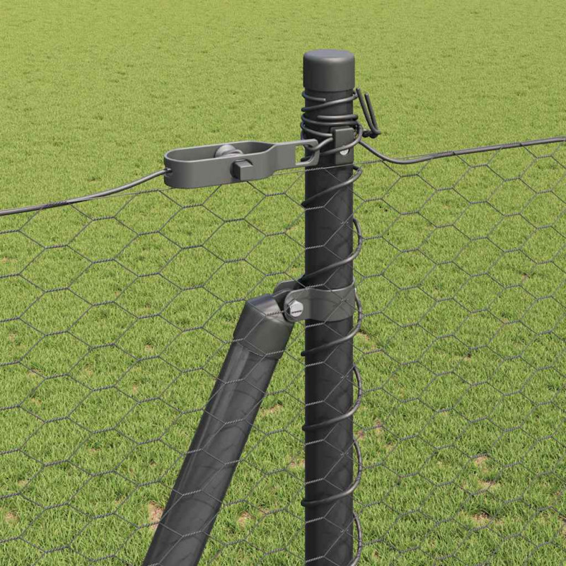 Słupek ogrodzeniowy. Szary 25 x 1,5 m (siatka 25 mm) Stal