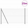 Słupek ogrodzeniowy. Szary 25 x 1,6 m (siatka 13 mm) Stal i PVC