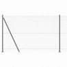 Słupek ogrodzeniowy. Szary 25 x 1,6 m (siatka 13 mm) Stal i PVC