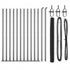 Słupek ogrodzeniowy. Szary 25 x 1,6 m (siatka 50 mm) Stal i PVC