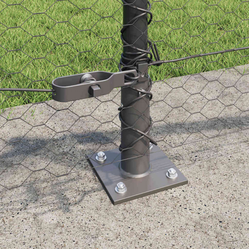 Słupek ogrodzeniowy. Szary 50 x 0,5 m (siatka 25 mm) Stal i PVC