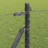 Słupek ogrodzeniowy. Szary 50 x 1 m (siatka 50 mm) Stal i PVC