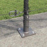 Słupek ogrodzeniowy. Szary 50 x 1,2 m (siatka 13 mm) Stal i PVC