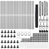 Słupek ogrodzeniowy. Szary 50 x 1,2 m (siatka 36 mm) Stal i PVC