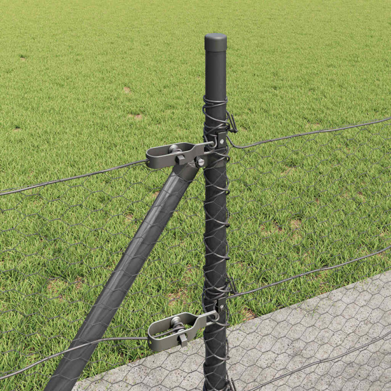 Słupek ogrodzeniowy. Szary 100 x 0,5 m (siatka 25 mm)