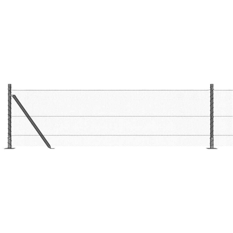 Słupek ogrodzeniowy. Szary 100 x 0,6 m (siatka 13 mm)