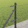 Słupek ogrodzeniowy. Szary 100 x 0,6 m (mesh 50 mm) Stal i PVC