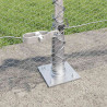 Słupek ogrodzeniowy. Srebrny 10 x 0,4 m (siatka 13 mm) Stal
