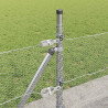 Słupek ogrodzeniowy. Srebrny 10 x 0,4 m (siatka 13 mm) Stal