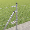 Słupek ogrodzeniowy. Srebrny 10 x 0,4 m (siatka 25 mm) Stal