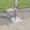 Słupek ogrodzeniowy. Srebrny 10 x 0,4 m (siatka 36 mm) Stal