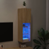 Szafka TV z LED, dąb sonoma, 30,5x30x102 cm