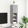 Szafka TV z LED, szary dąb sonoma, 30,5x30x102 cm
