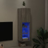 Szafka TV z LED, szary dąb sonoma, 30,5x30x102 cm