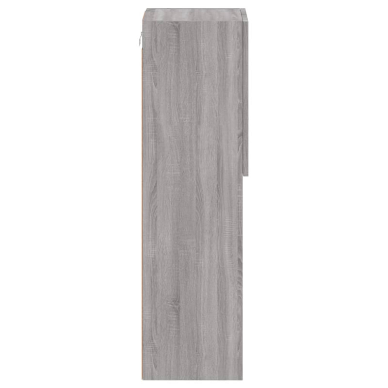 Szafka TV z LED, szary dąb sonoma, 30,5x30x102 cm