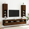 Szafka TV z LED, brązowy dąb, 30,5x30x102 cm