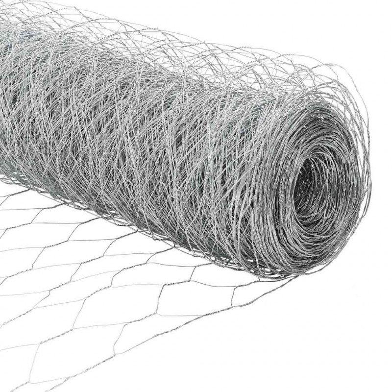 Słupek ogrodzeniowy. Srebrny 10 x 0,8 m (siatka 50 mm) Stal