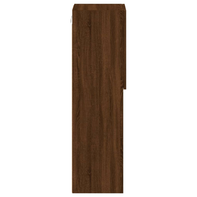 Szafka TV z LED, brązowy dąb, 30,5x30x102 cm