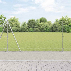 Słupek ogrodzeniowy. Srebrny 10 x 1,2 m (siatka 25 mm) Stal