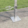 Słupek ogrodzeniowy. Srebrny 10 x 1,4 m (siatka 13 mm) Stal