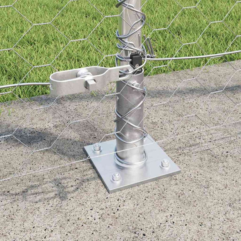 Słupek ogrodzeniowy. Srebrny 10 x 1,4 m (siatka 50 mm) Stal