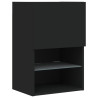 Szafka TV z LED, czarna, 40,5x30x60 cm
