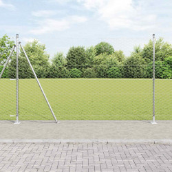 Słupek ogrodzeniowy. Srebrny 10 x 1,5 m (siatka 50 mm) Stal