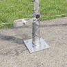 Słupek ogrodzeniowy. Srebrny 10 x 1,6 m (siatka 50 mm) Stal