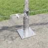 Słupek ogrodzeniowy. Srebrny 25 x 0,4 m (siatka 25 mm) Stal