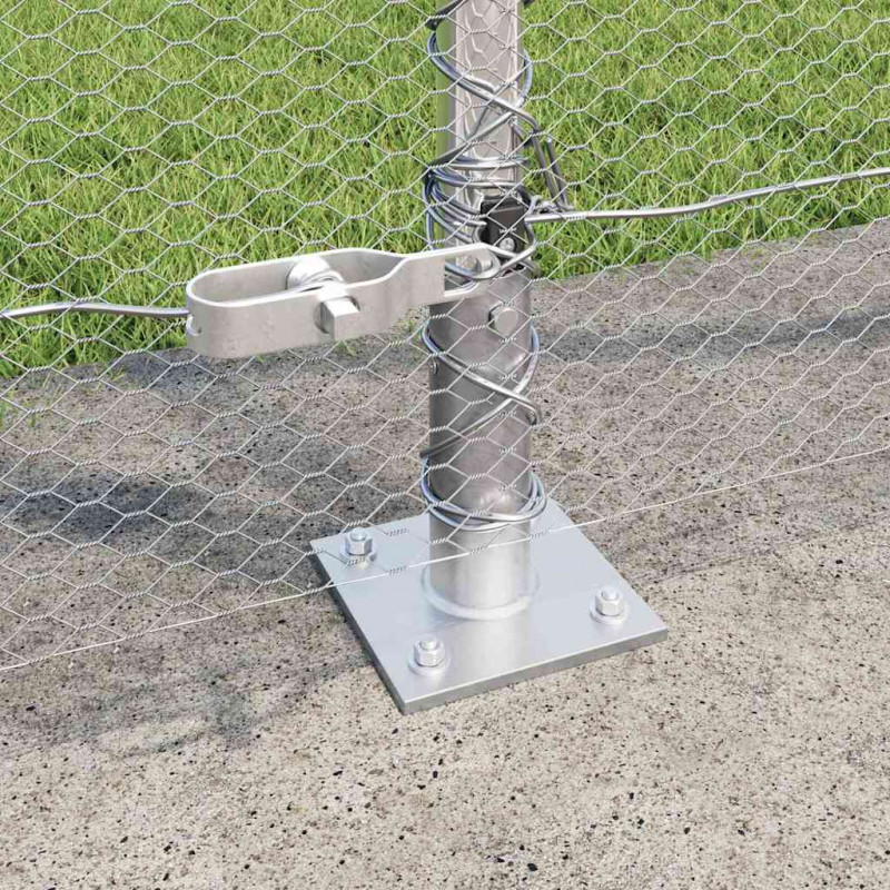 Słupek ogrodzeniowy. Srebrny 25 x 0,4 m (siatka 36 mm) Stal