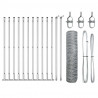 Słupek ogrodzeniowy. Srebrny 25 x 0,5 m (siatka 36 mm) Stal