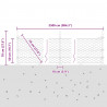 Słupek ogrodzeniowy. Srebrny 25 x 0,5 m (siatka 50 mm) Stal