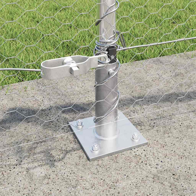 Słupek ogrodzeniowy. Srebrny 25 x 0,6 m (siatka 25 mm) Stal
