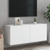 Szafka pod telewizor, ścienna, biała, 100x30x41 cm