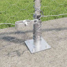 Słupek ogrodzeniowy. Srebrny 25 x 0,8 m (siatka 50 mm) Stal