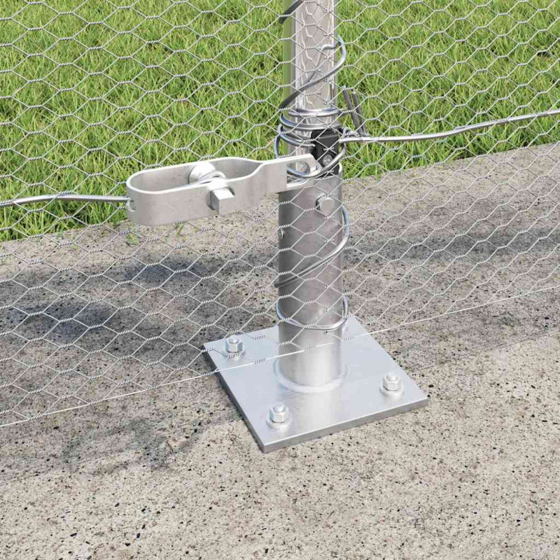 Słupek ogrodzeniowy. Srebrny 25 x 1 m (siatka 13 mm) Stal
