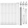 Słupek ogrodzeniowy. Srebrny 25 x 1,4 m (25 mm siatka) Stal