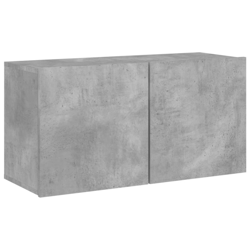 Ścienna szafka TV, szarość betonu, 80x30x41 cm