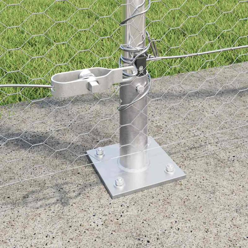 Słupek ogrodzeniowy. Srebrny 25 x 1,5 m (siatka 25 mm) Stal