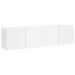 Ścienne szafki TV, 2 szt., białe, 80x30x41 cm