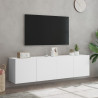 Ścienne szafki TV, 2 szt., białe, 80x30x41 cm